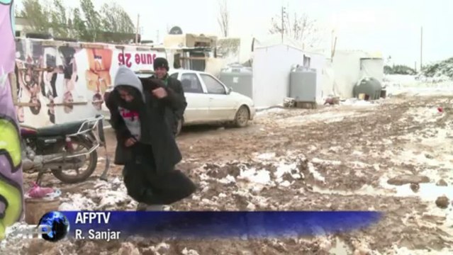 Les réfugiés syriens au Liban frappés par la pluie et la neige