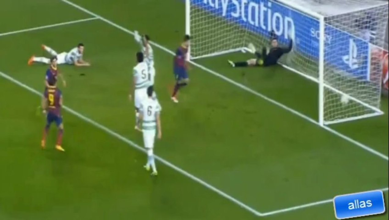 barca gol celtic corner