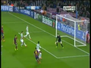 هدف بيكه فى مرمى سيلتك دورى الابطال برشلونه1-0 سيلتك 11/12/2013