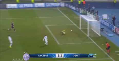 Austria Vienna 1 - 1 Zenit Petersburg   44'   Hosiner P.  Champions League 11/12/13
