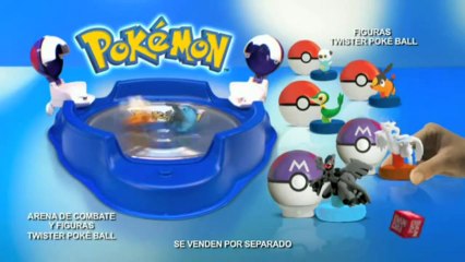Pokémon arena de combate y figuras twister poké ball