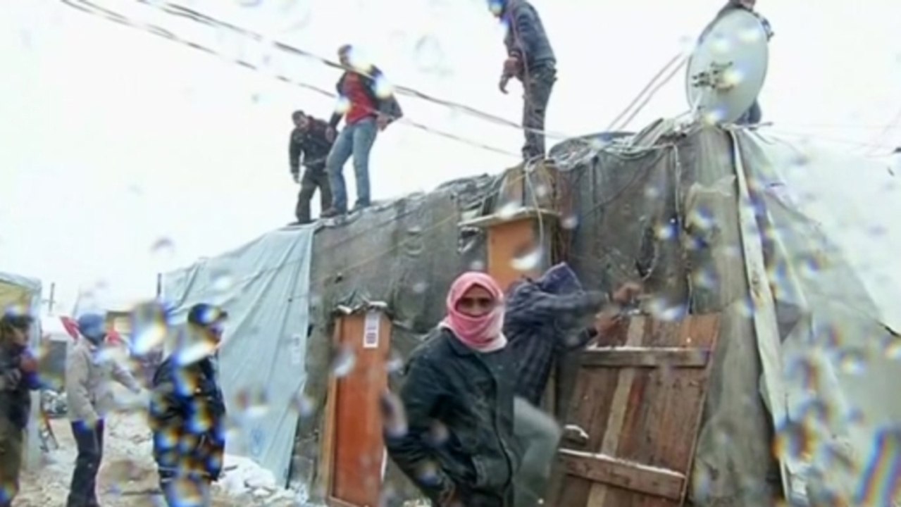 "The shelling .. would have been easier than this storm" - Syrian refugee in Lebanon