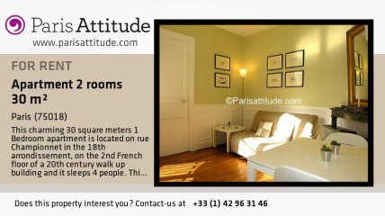 1 Bedroom Apartment for rent - Jules Joffrin - Mairie du 18ème, Paris - Ref. 5071