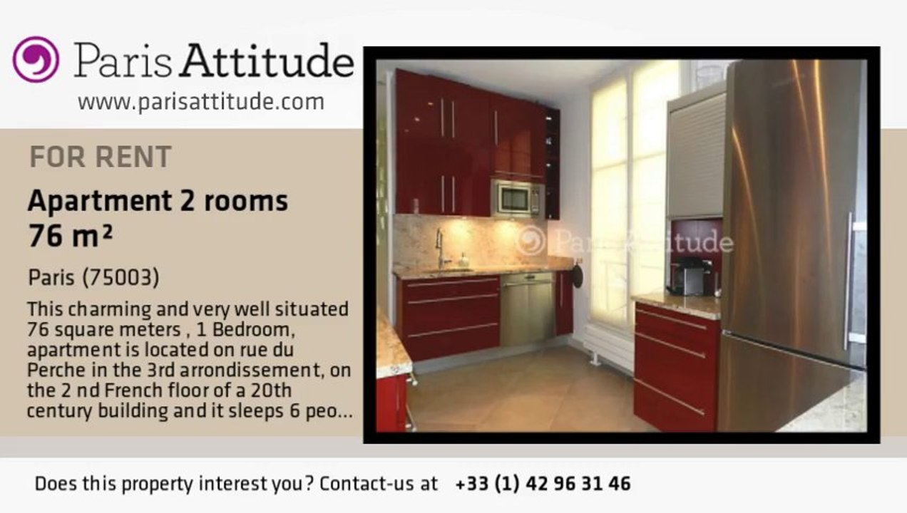 1 Bedroom Apartment for rent - Musée Picasso, Paris - Ref. 8102