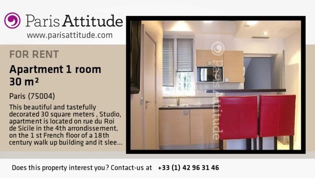 Studio Apartment for rent - St Paul, Paris - Ref. 3809