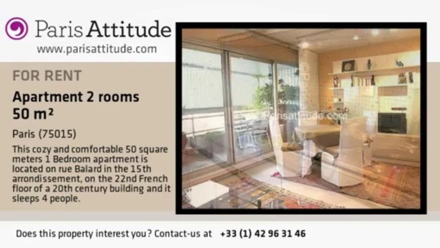 1 Bedroom Apartment for rent - Parc André Citroën, Paris - Ref. 4016