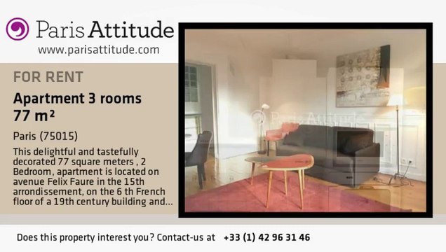 2 Bedroom Apartment for rent - Convention, Paris - Ref. 8081