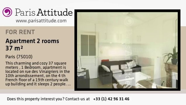 1 Bedroom Apartment for rent - Canal St Martin, Paris - Ref. 8044