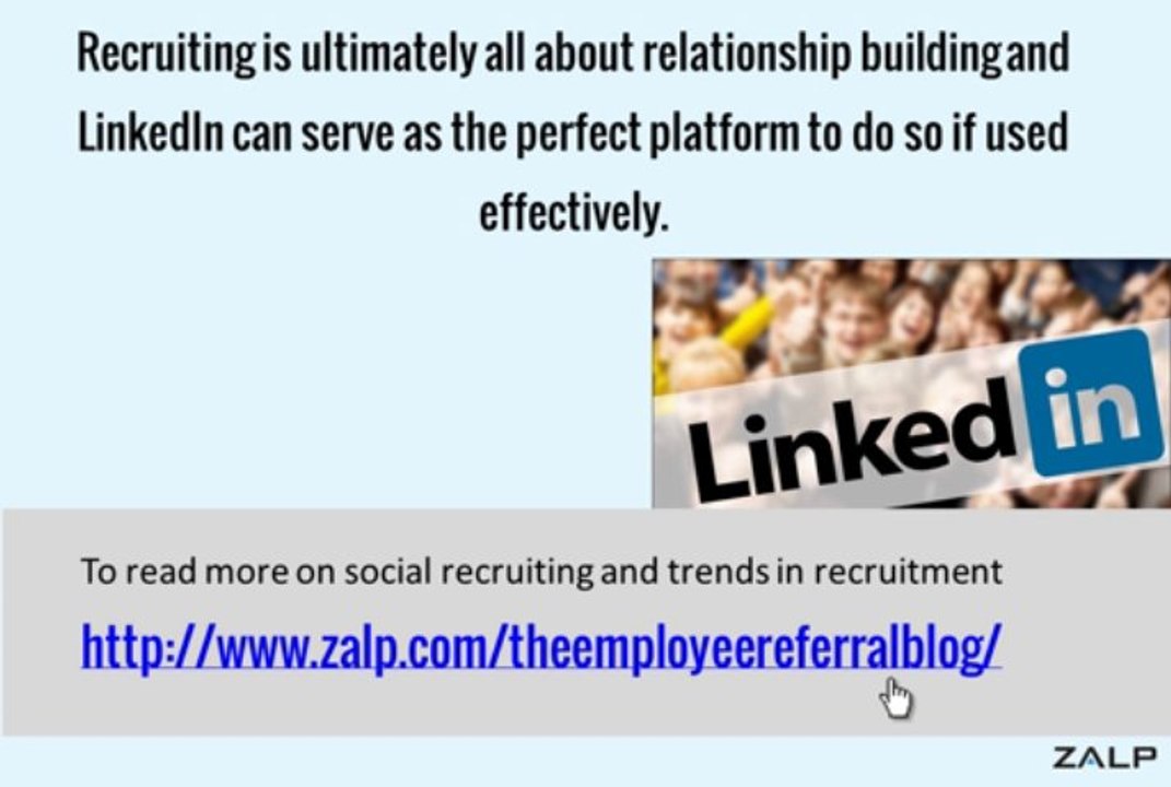 Social Recruitment with LinkedIn: Zalp
