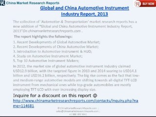 China Automotive Instrument Market Report 2013