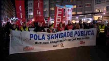 Multitudinaria manifestación en Galicia en defensa de la sanidad pública