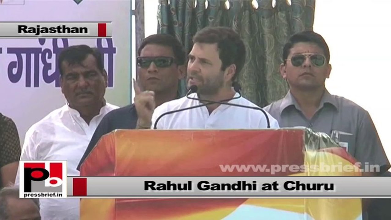 Rahul Gandhi in Churu (Rajasthan): I am against BJP’s divisive politics