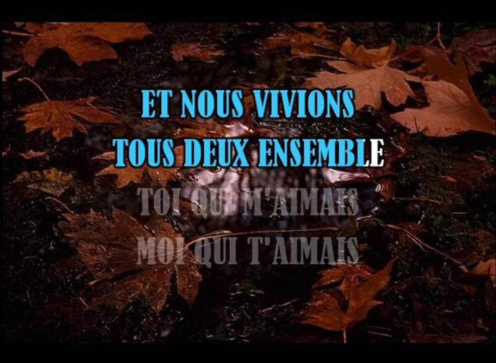 KARAOKE  - Yves Montand - Les feuilles mortes