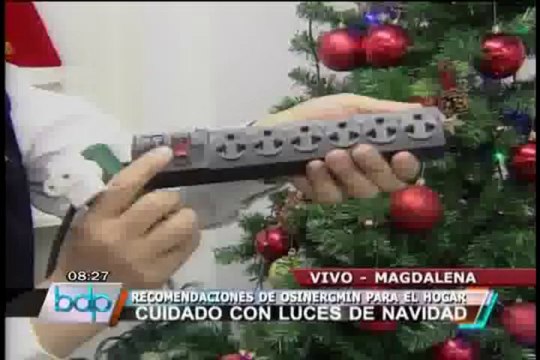 Osinergmin brinda información para evitar incendio en fiestas navideñas