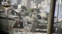 SAA Tank Takes Multiple RPG Hits in Syria