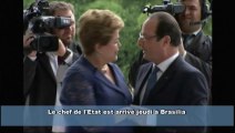 Hollande en visite d'Etat au Brésil