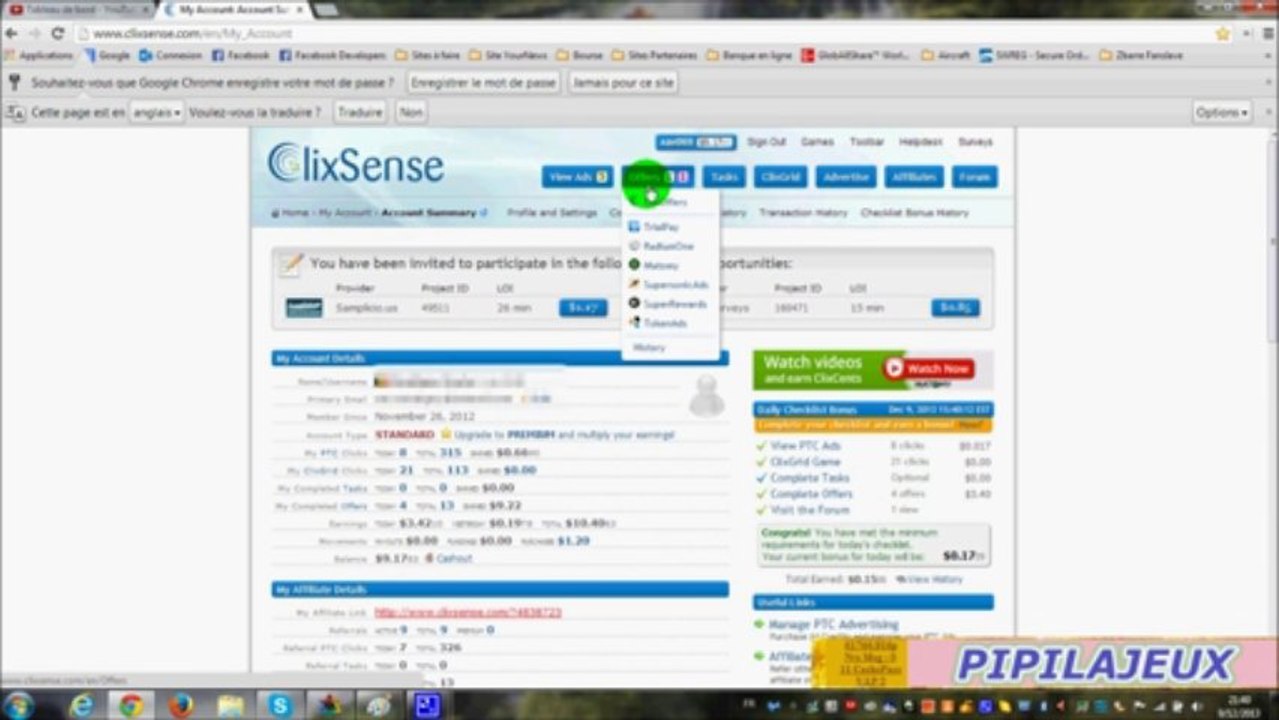 [Tuto] Clixsense completer des sondages et gagner de l'argent