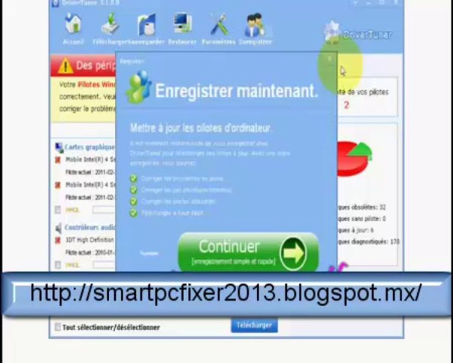 DriverTuner pour télécharger les pilotes pour votre PC