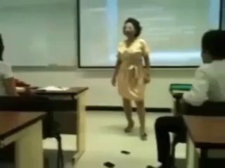 Angry asian teacher...