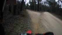 Dirt Bikers Rallying Through The Woods