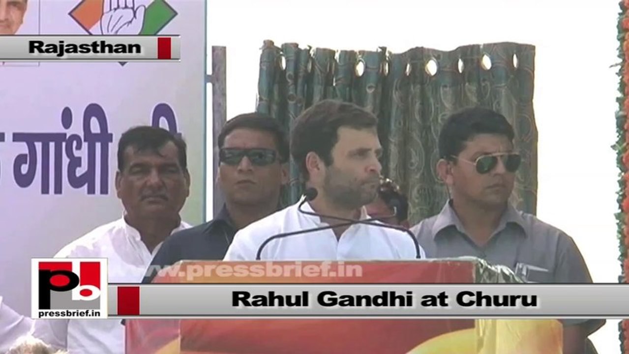 Rahul Gandhi in Churu (Rajasthan) says Rajasthan soon to have more development