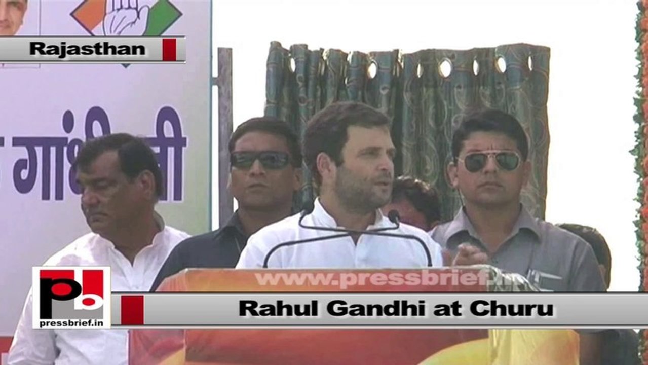 Rahul Gandhi in Churu (Rajasthan): Doors of politics should be open for aam aadmi