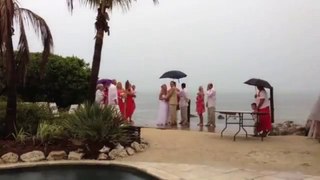 Video of Lightning strike interrupts wedding