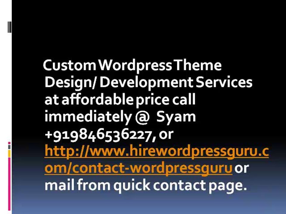 Hire wordpress designer & developer for your website quality psd to wordpress conversion