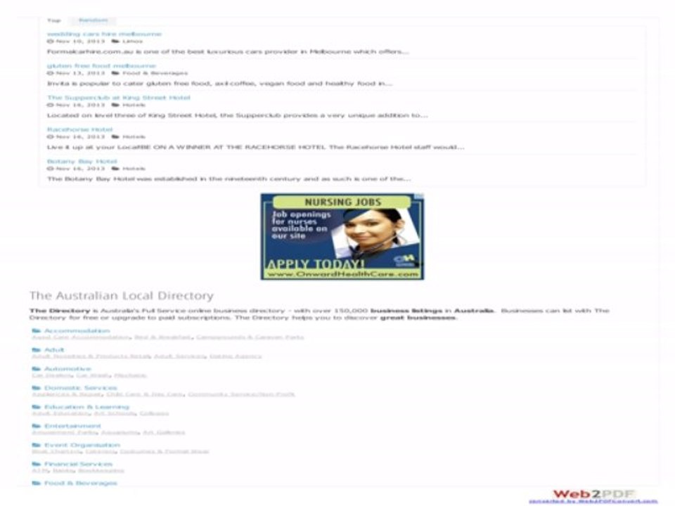 Business Categories List | Free Business Listing Sites