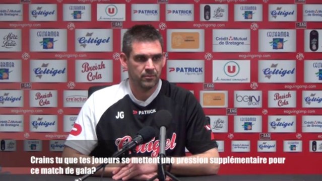 L1-J18 CONFERENCE DE PRESSE DE JOCELYN GOURVENNEC AVANT EAG MONACO