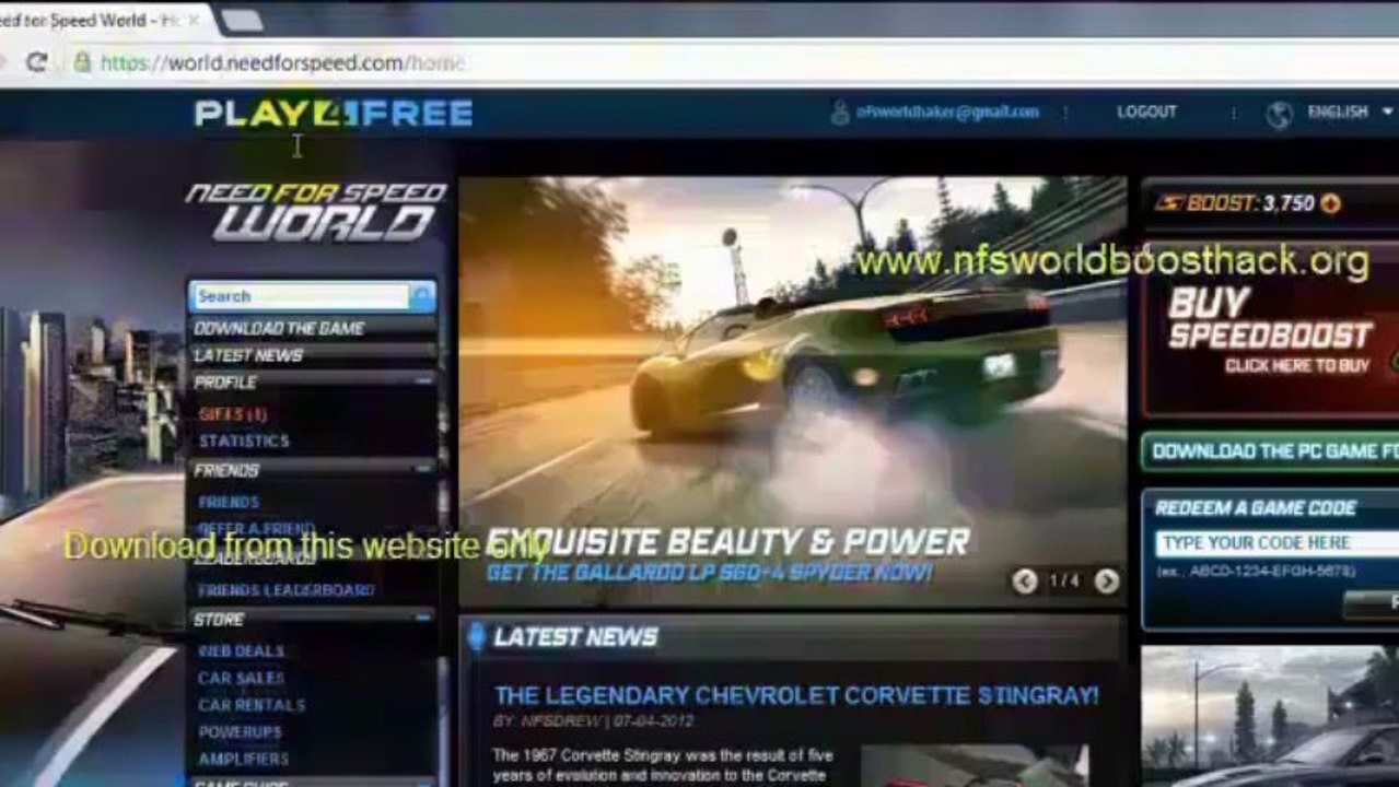 Need For Speed World Boost Hack 2013 - NFS World Boost Hack 2013 Free