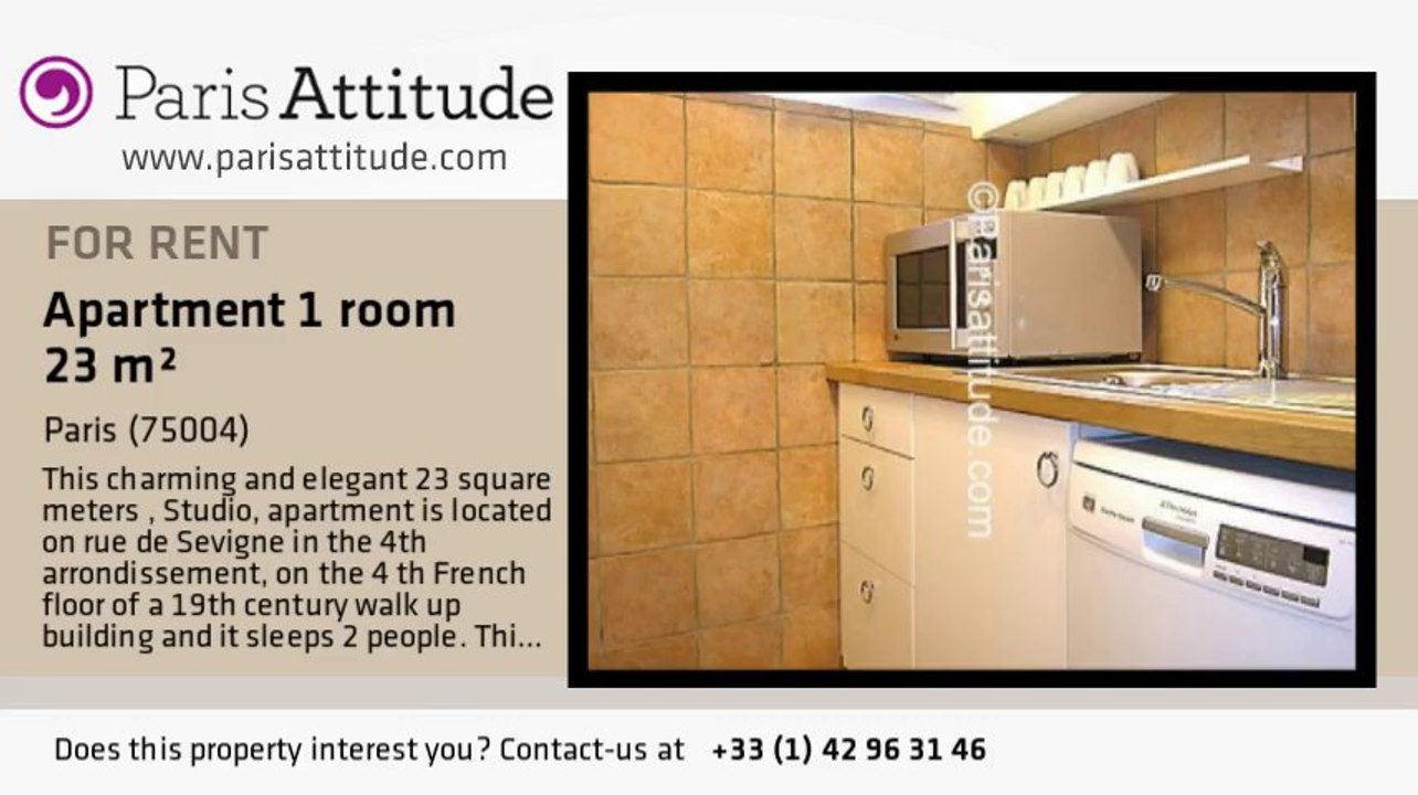 Studio Apartment for rent - St Paul, Paris - Ref. 6745