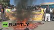 Pakistan  US flag burnt as anti drone protests intensify