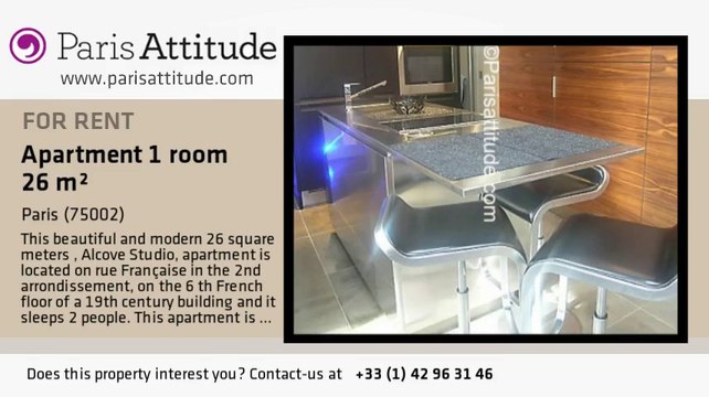 Alcove Studio Apartment for rent - Montorgueil, Paris - Ref. 6208