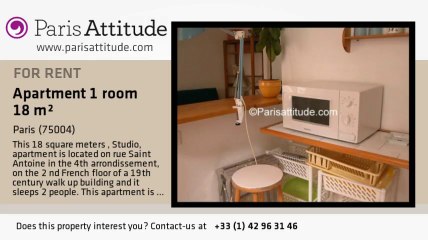 Studio Apartment for rent - Place des Vosges, Paris - Ref. 636