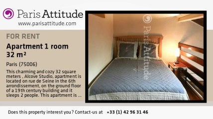 Alcove Studio Townhouse for rent - St Germain, Paris - Ref. 8303