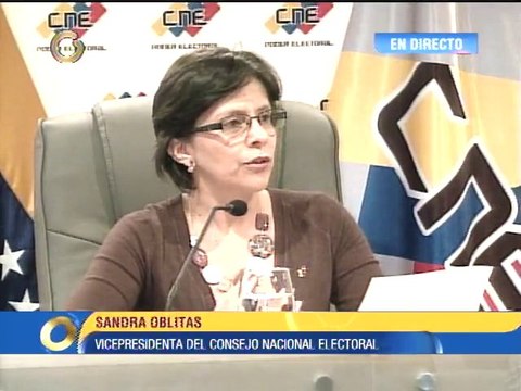 Vicepresidenta del CNE: La auditoría de datos tras las elecciones del 8-D ha sido satisfactoria