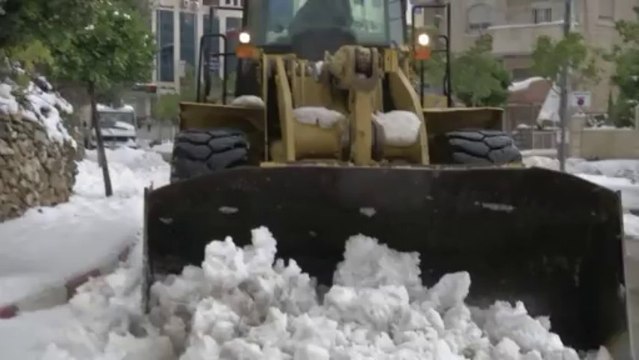 Tormenta de nieve en territorios palestinos