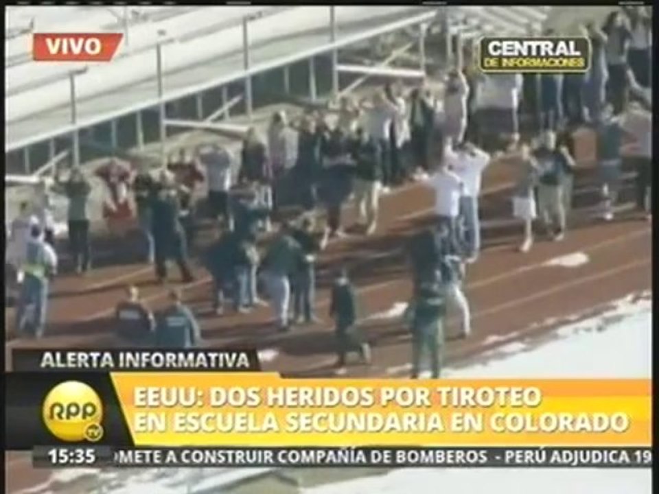 VIDEO: tiroteo en escuela secundaria de  Colorado en EEUU deja dos heridos
