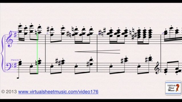 Pyotr Ilyich Tchaikovsky's Nutcracker for Piano Solo, sheet music - Video Score.