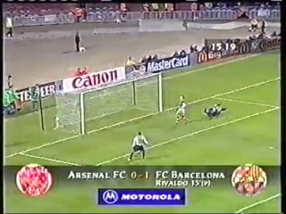 1999 (October 19) Arsenal (England) 2-Barcelona (Spain) 4 (Champions League)