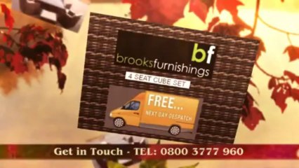 Rattan garden furniture - 4 Seater Cube Set