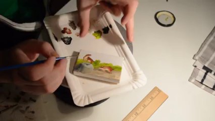 Miniature Time Lapse Speed Painting - Field Mice