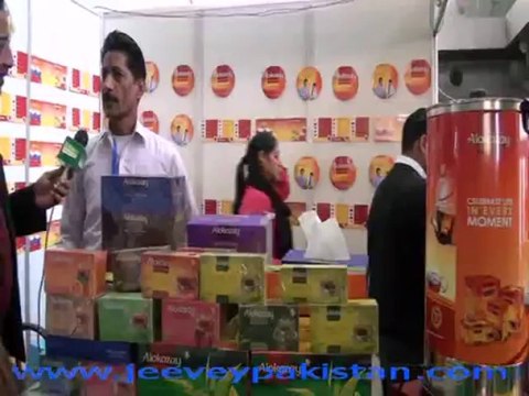 Asad Khan(Rabia Publishers) talking about his product in mega trade exhibition in Expo Lahore.