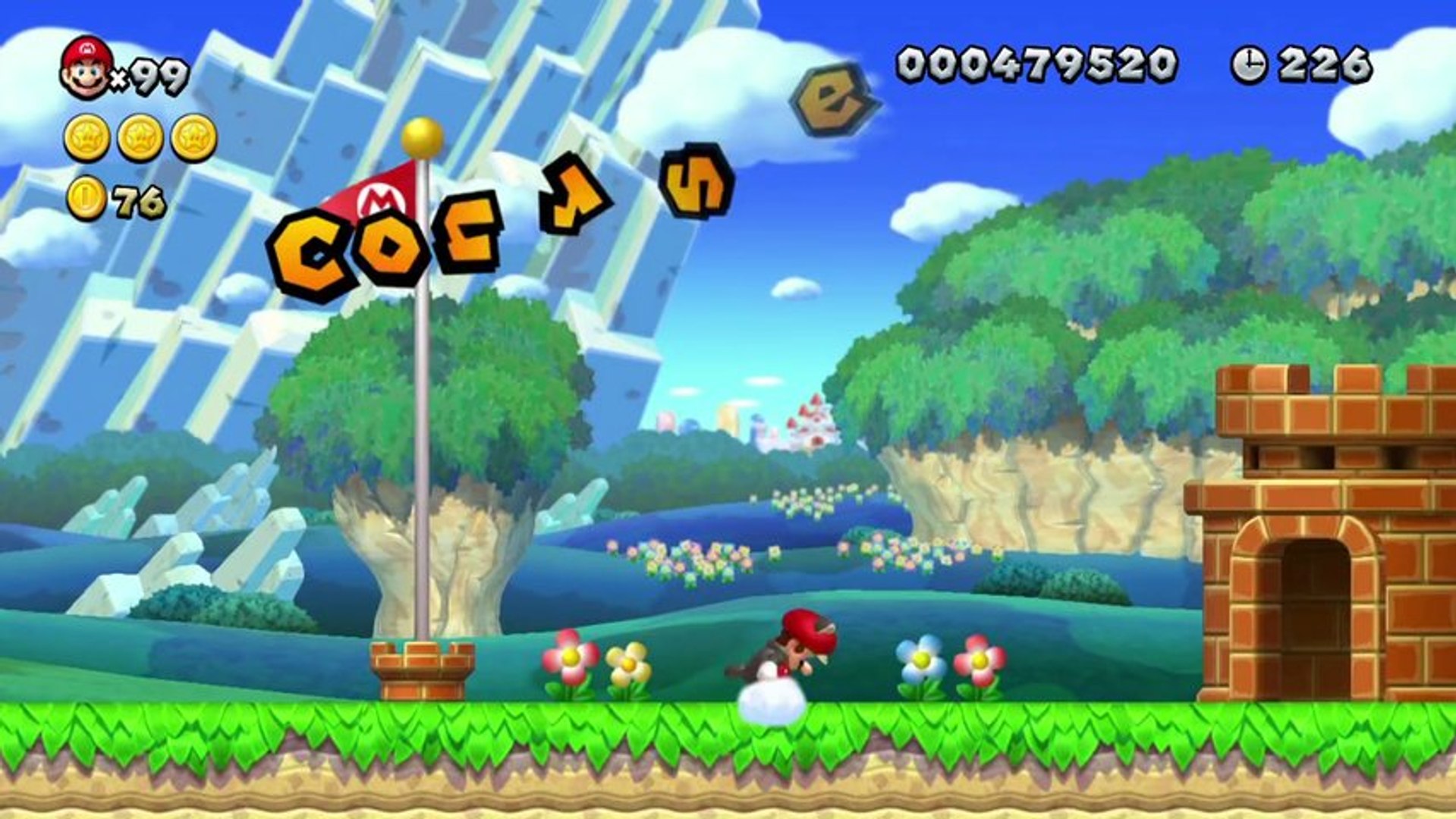 99 Lives New Super Mario Bros U World 1-1 Infinite Lives Wii U HD 1080p –  Видео Dailymotion