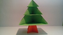 Como hacer un árbol de papel sin pegamento (decoración navideña)