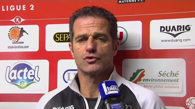 Conférence de presse Stade Lavallois - Châteauroux (2-2) : Philippe HINSCHBERGER (LAVAL) - Jean-Louis GARCIA (LBC) - 2013/2014
