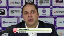 Conférence de presse FC Istres - AS Nancy-Lorraine (0-0) : José  PASQUALETTI (FCIOP) - Pablo  CORREA (ASNL) - 2013/2014