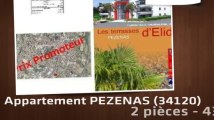 A vendre - appartement - PEZENAS (34120) - 2 pièces - 43m²