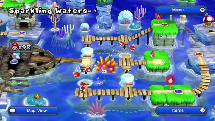 New Super Mario Bros U Walkthrough 21 Sparkling Waters 4 All Star Coins HD 1080p Wii U